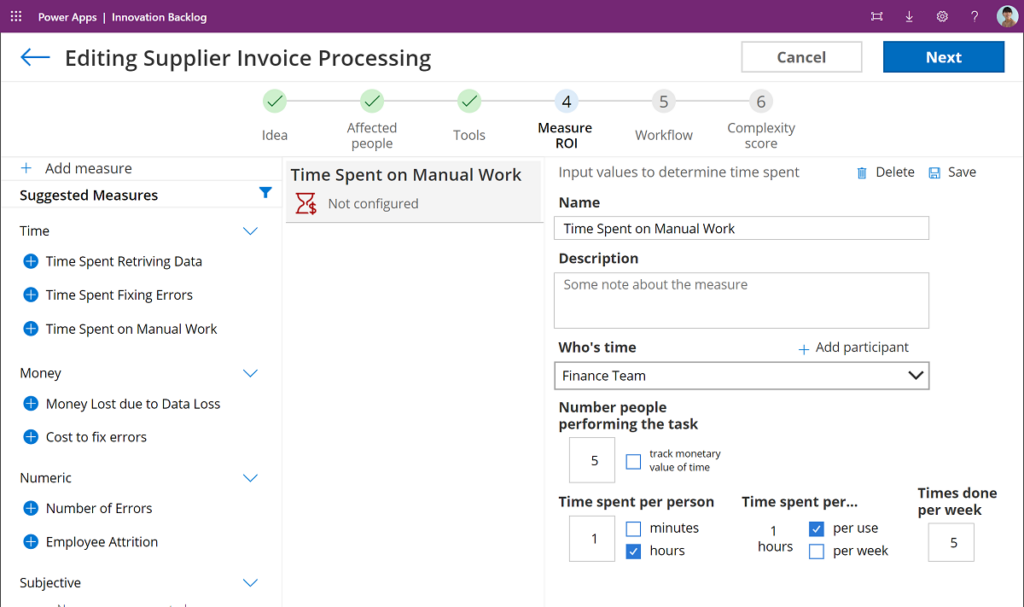 Innovation Backlog - Describe how to measure value