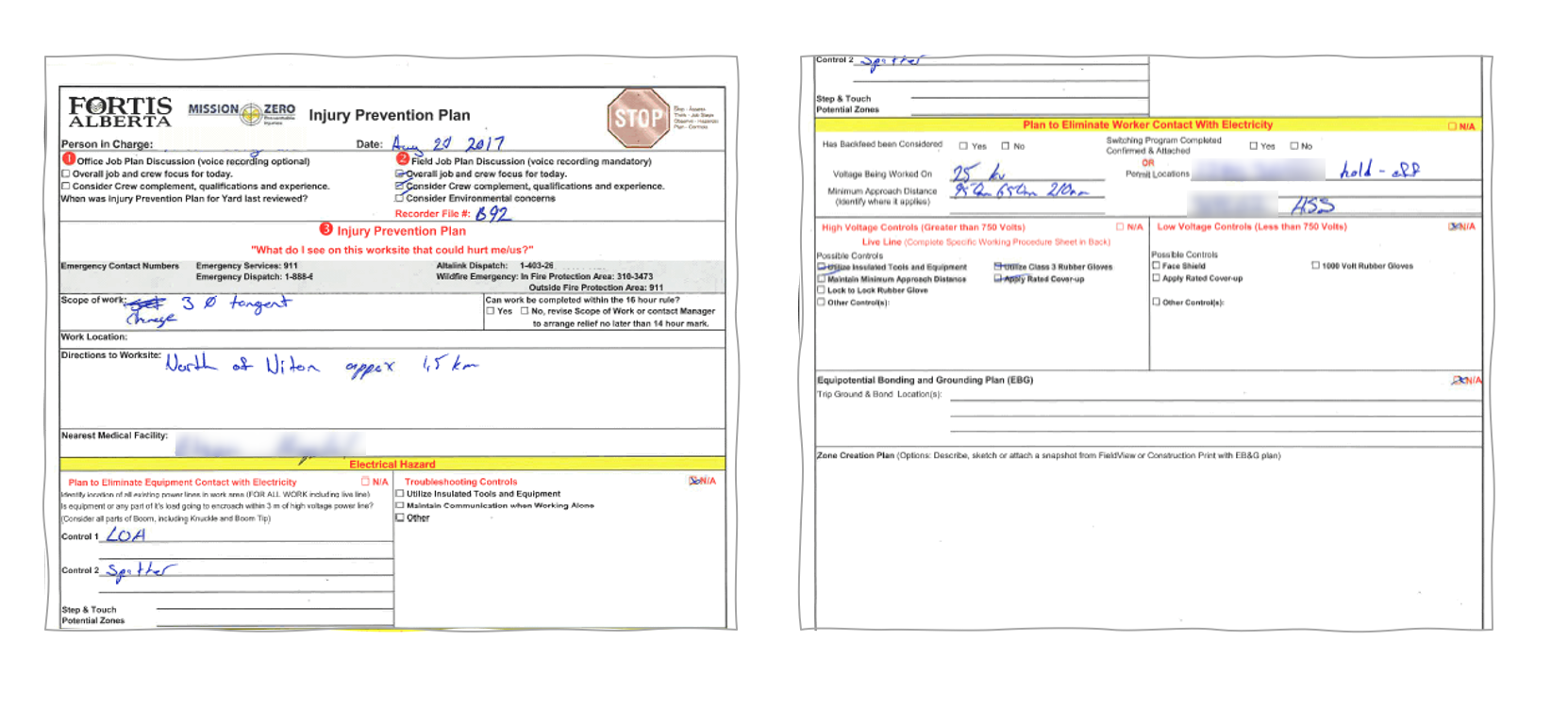 Picture of the old paper-based process