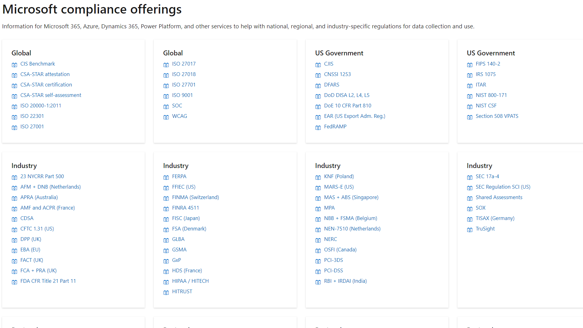 Comprehensive, global, local, and industry compliance and regulatory coverage