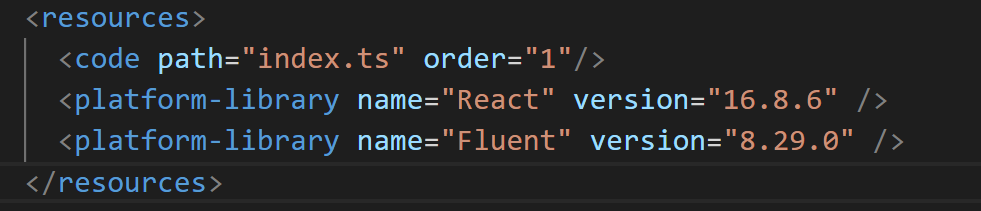 Platform Libs in component manifest