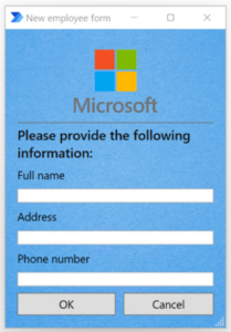 Display custom form login screen