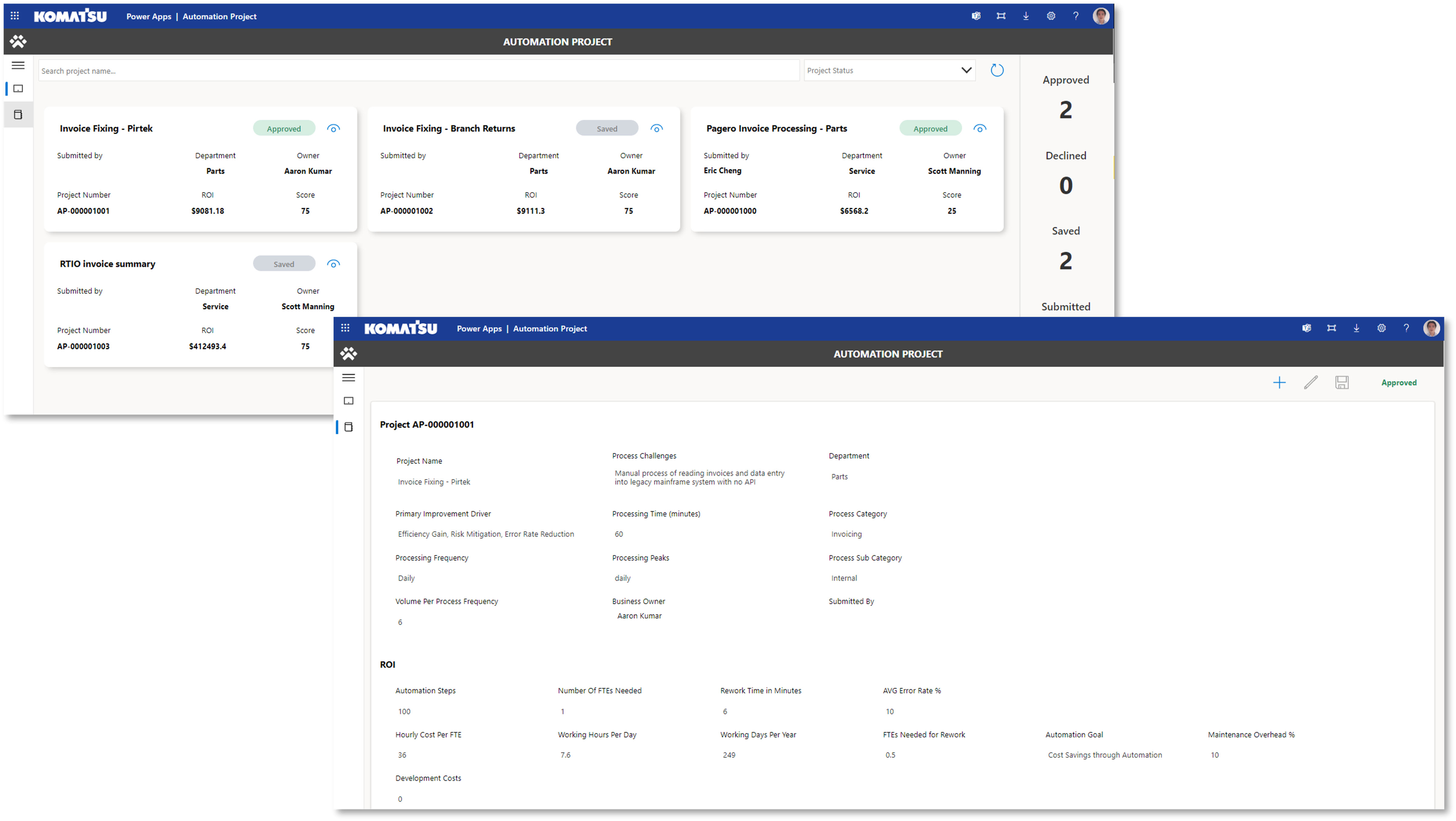 Automation CoE starter kit in use at Komatsu Australia