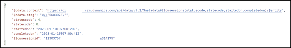 Response: Get status for a desktop flow run