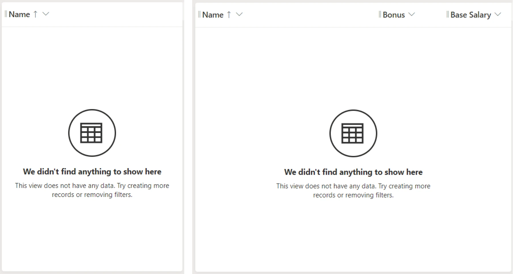 View: before and after the update