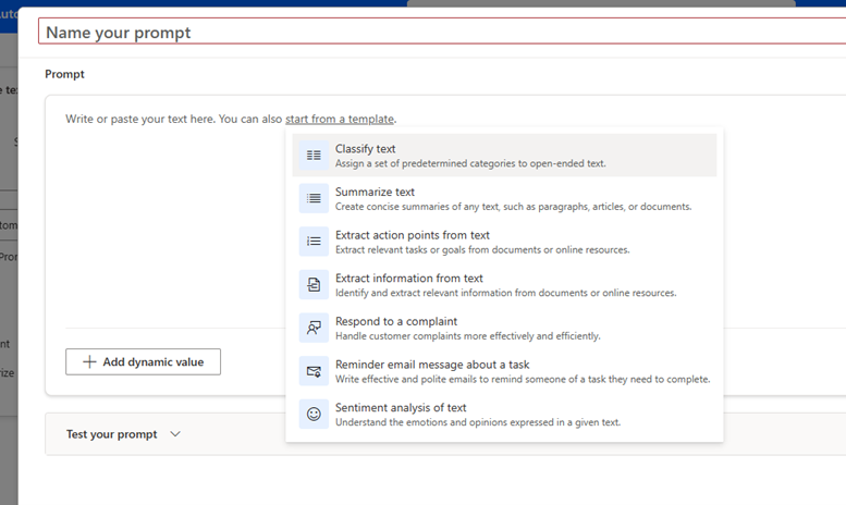 Start from Pre-built AI Prompts