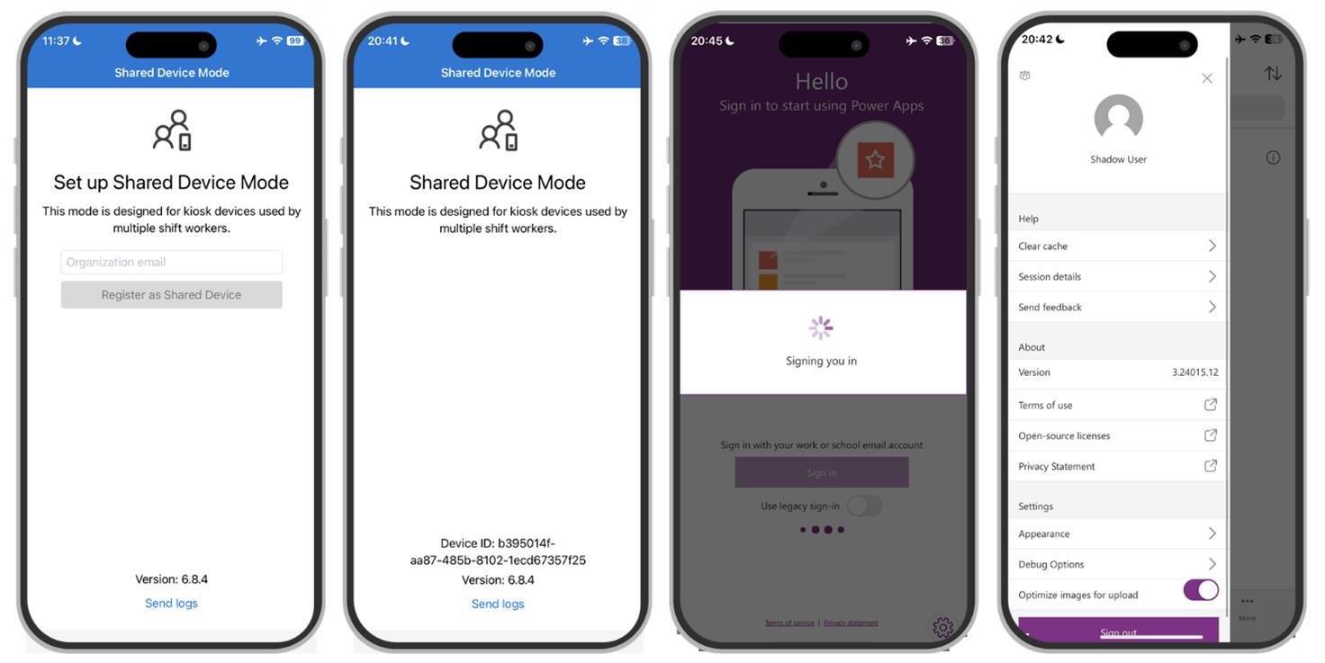 Shared Device Mode for Power Apps on iOS