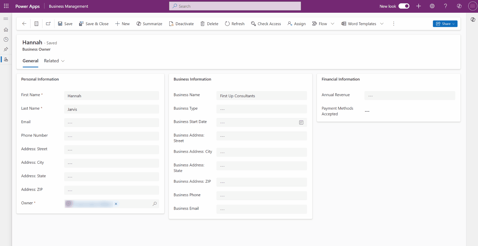 graphical user interface, table
