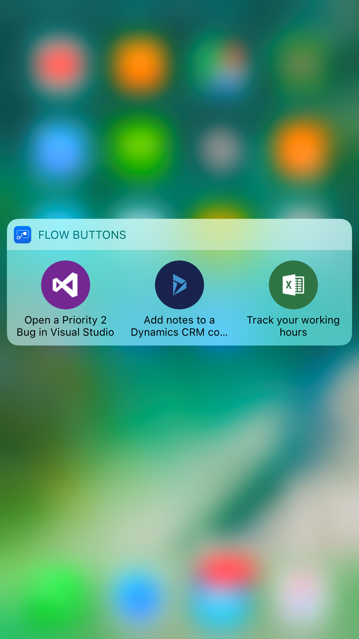 iOS 3D touch Flow widget