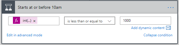 Basic condition editor