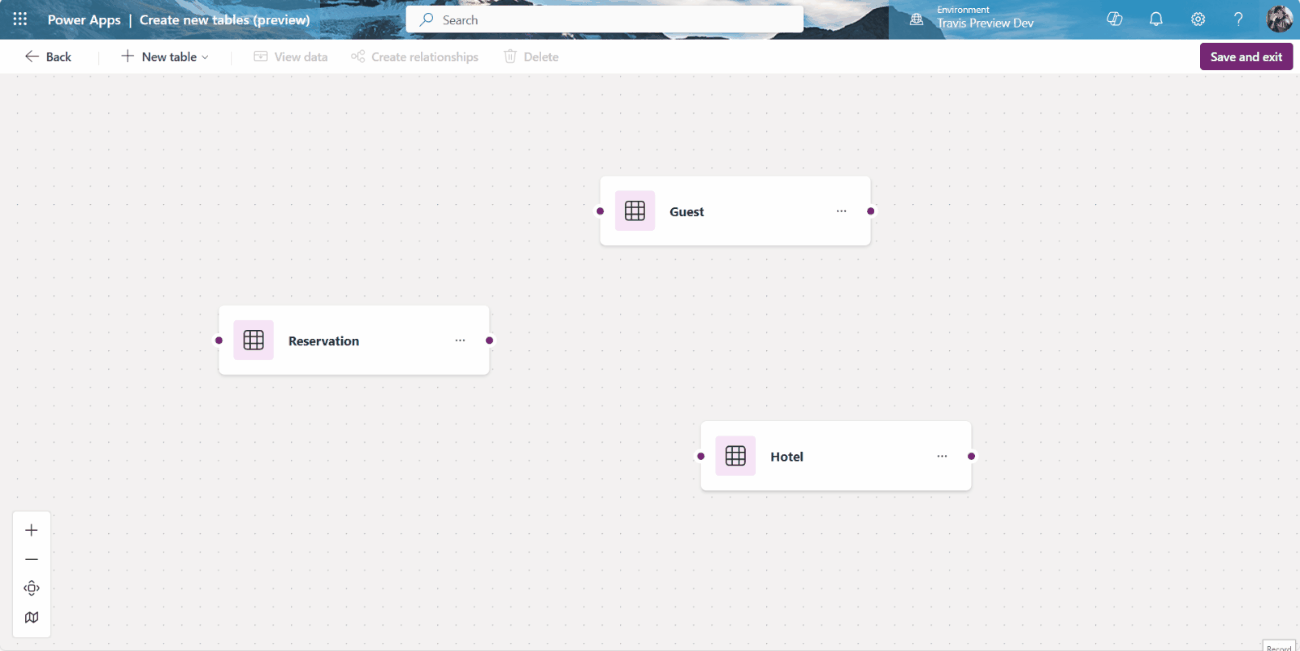 Drag and drop interaction in ERD editor