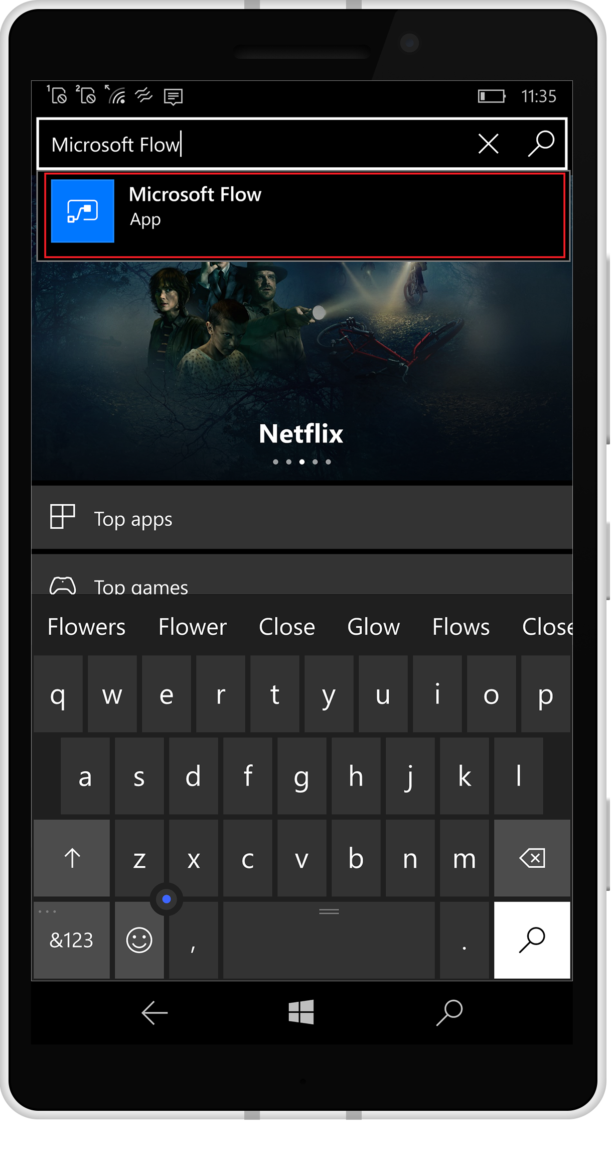 Windows store search