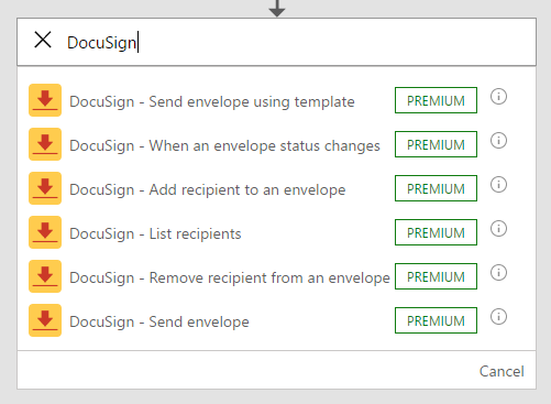 DocuSign triggers and actions