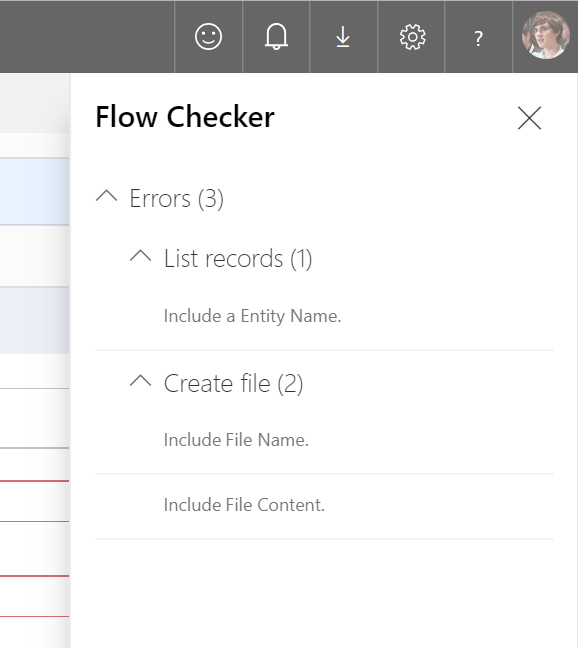 Flow checker pane open