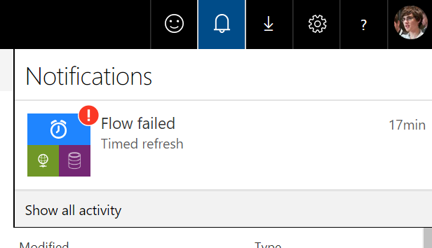 Failure notifications