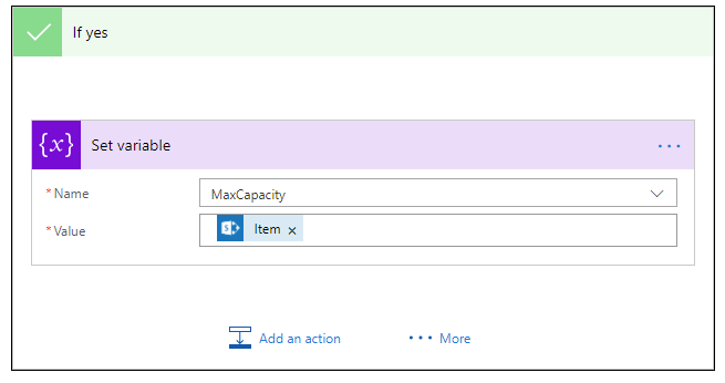 Set item to iterated value