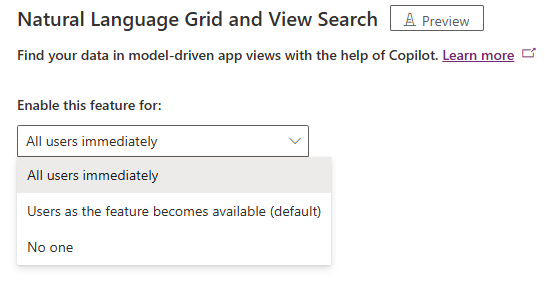 Screenshot of the admin settings to enable or disable the feature