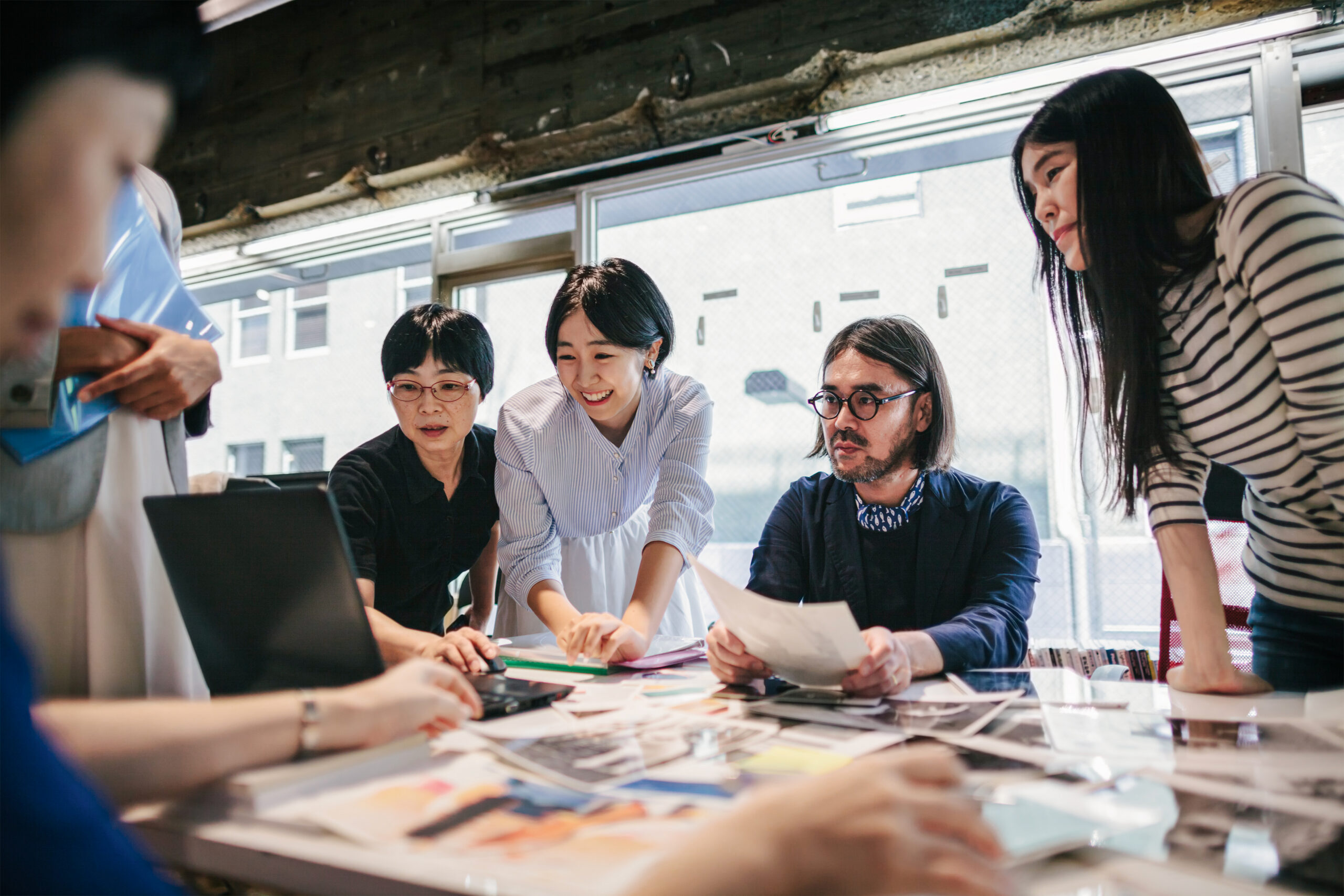 people working together