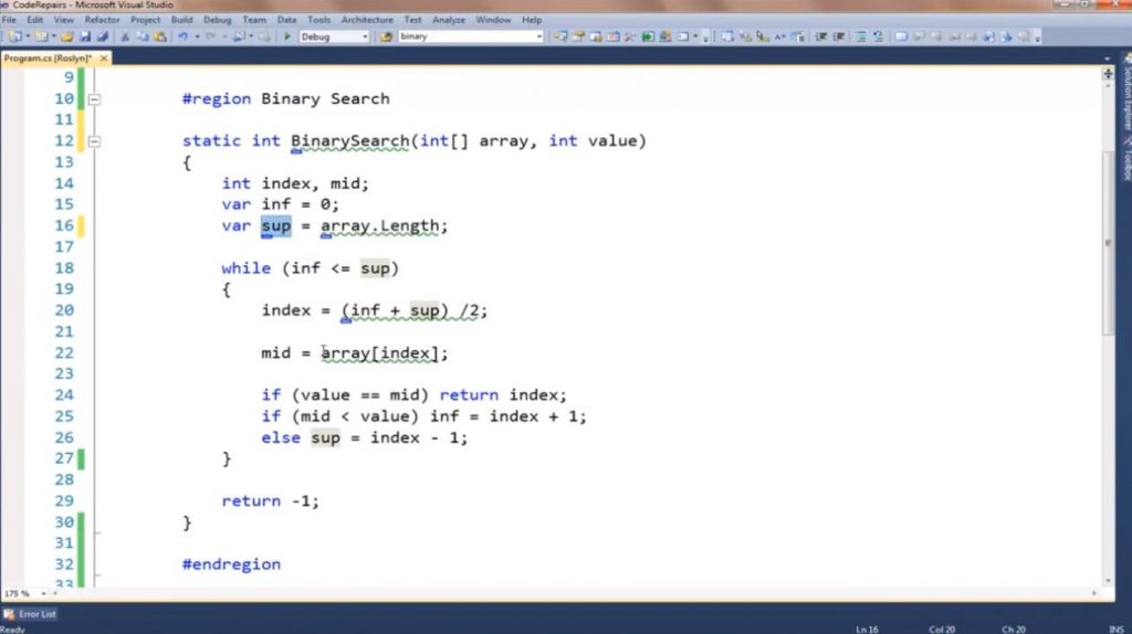 Demo of the CodeContracts static checker with code fixes