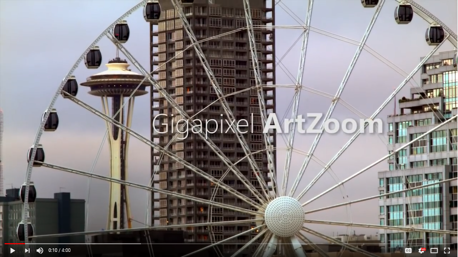 screenshot of Gigapixel Art Zoom video
