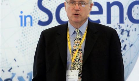 Butler Lampson wearing a suit and tie