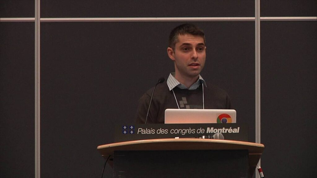 a man standing at a podium