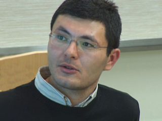 a man looking at the camera