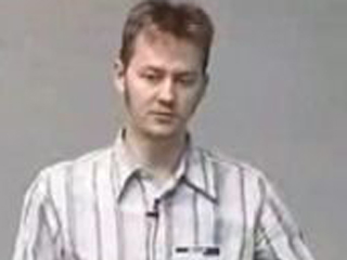 a man looking at the camera