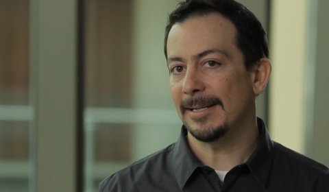 a man smiling for the camera