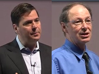 Alain Crozier, Richard Rashid are posing for a picture