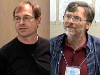 a couple of people posing for the camera