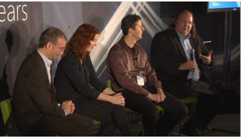 Ethan Zuckerman et al. standing in a room