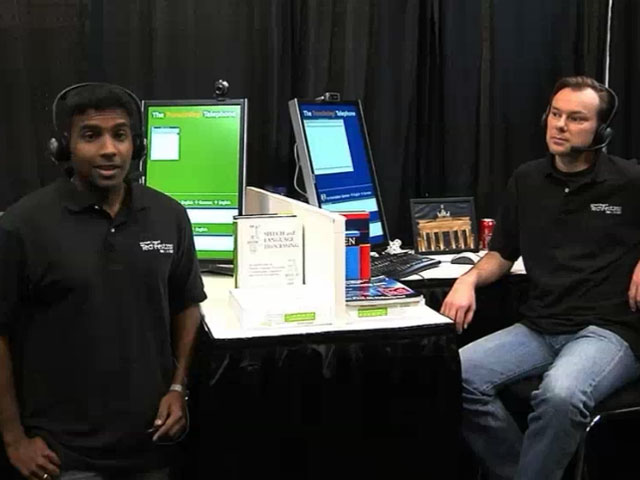 Frank Seide standing in front of a computer