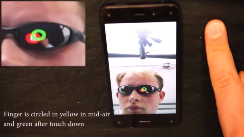 Glass Hands: Interaction Around Unmodified Mobile Devices Using Sunglasses