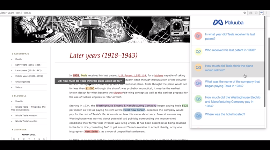 Maluuba Question Generation video