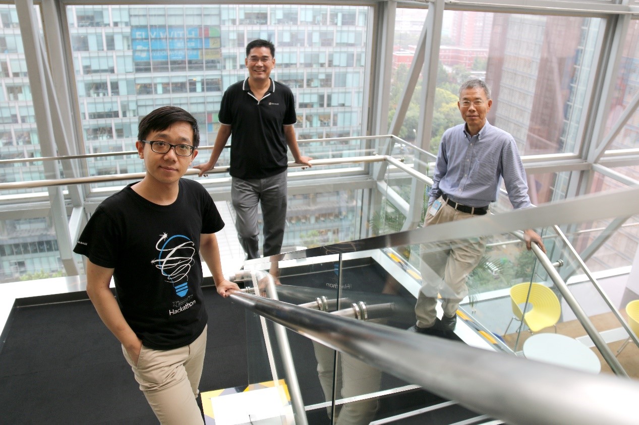 Photo: (left to right) Yan Xia, Jonathan Tien, Frank Soong