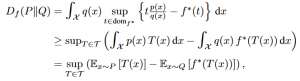 f-GAN variational lower bound.