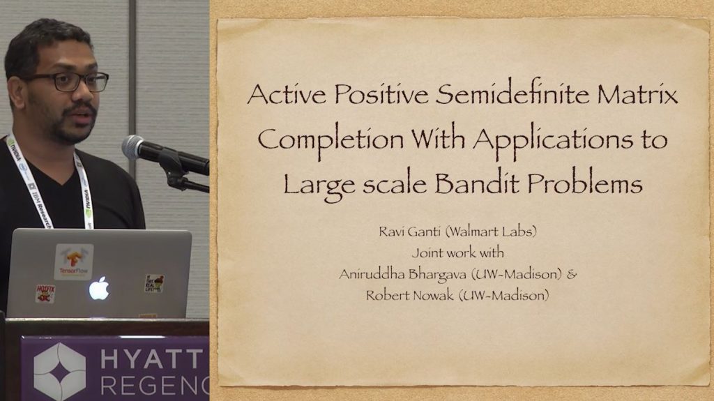 Active Positive Semidefinite Matrix Completion With Applications to Large Scale Bandit Problems
