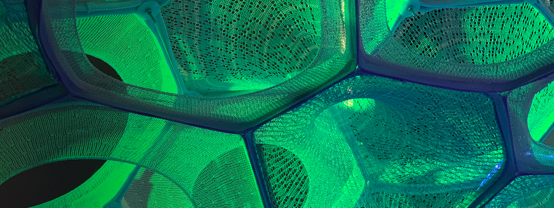 Artist in Residence header - close up of the Ada art installation panels