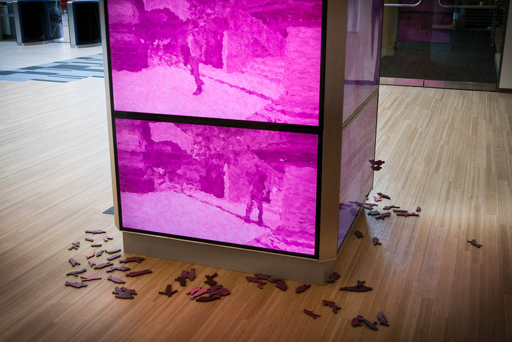 Virus conceptual art installation