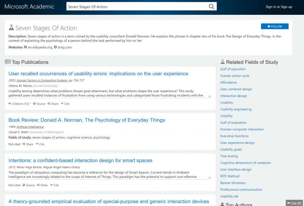 7 stages of action topic detail page