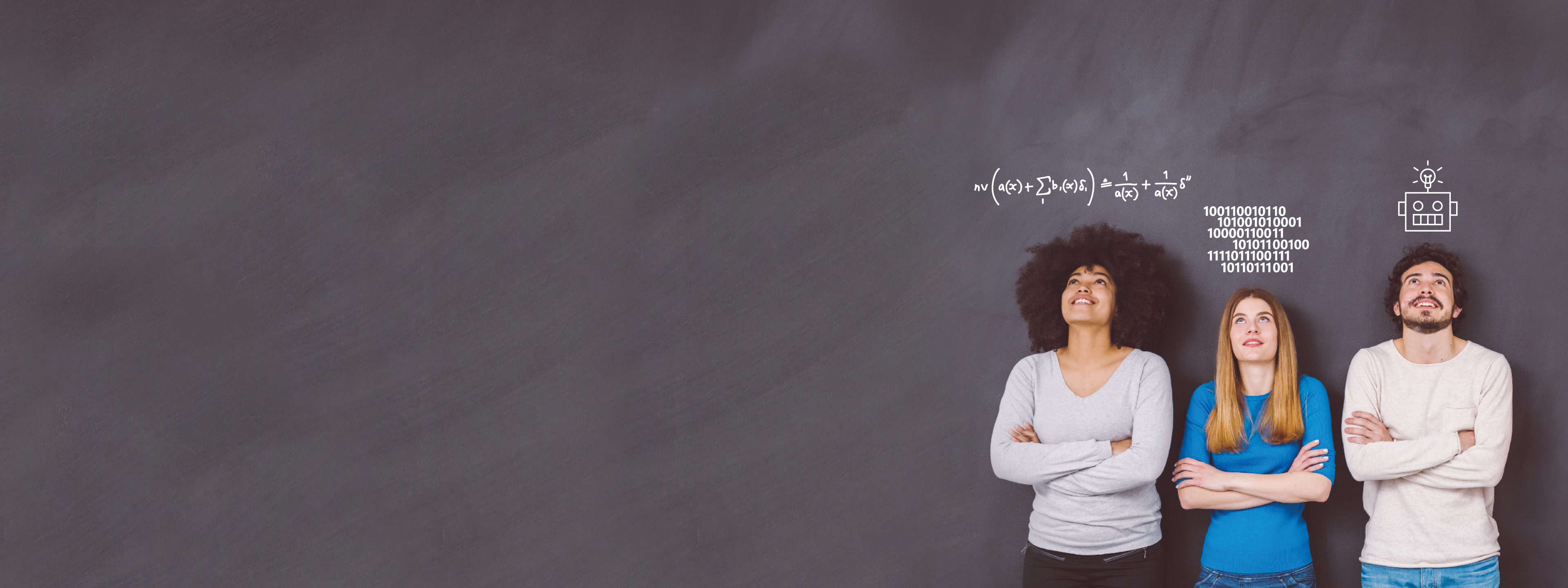 Header shows the process of math to robotics