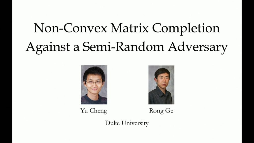 non convex matrix completion against STILL