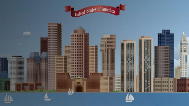 Vector Boston Skyline