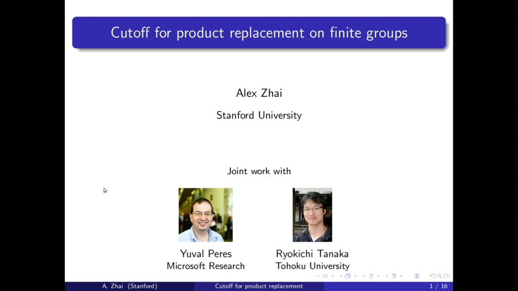 The 20th Northwest Probability Seminar: Cutoff for Product Replacement on Finite Groups