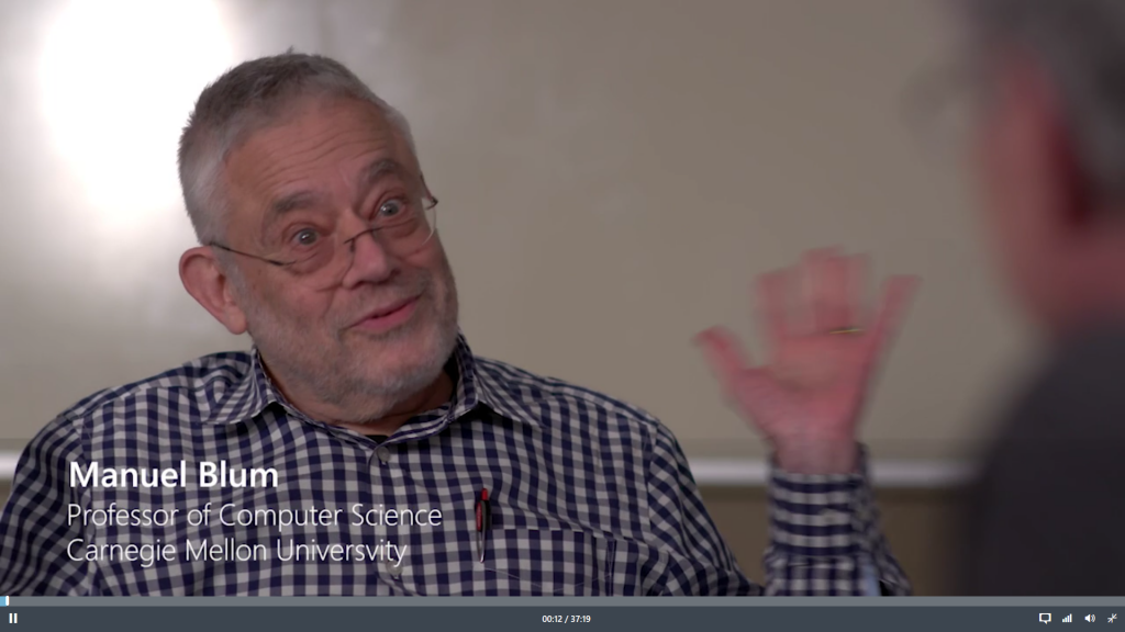 Manuel Blum looking at the camera