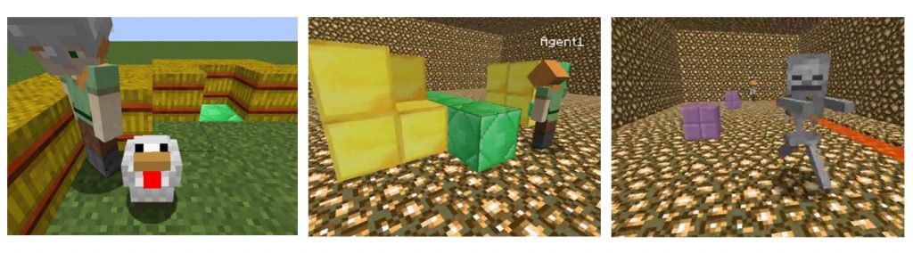 From left: Mobchase, Buildbattle, and Treasurehunt