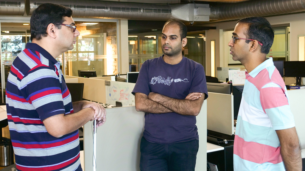Group of guys standing around talking