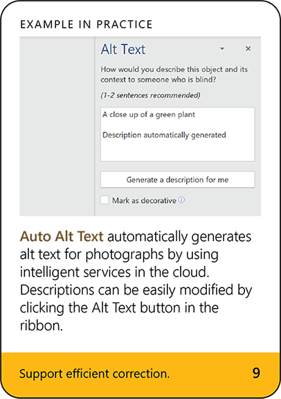 Screengrab of Alt Text example