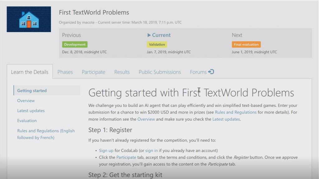 Video: First TextWorld Problems Challenge - Getting Started