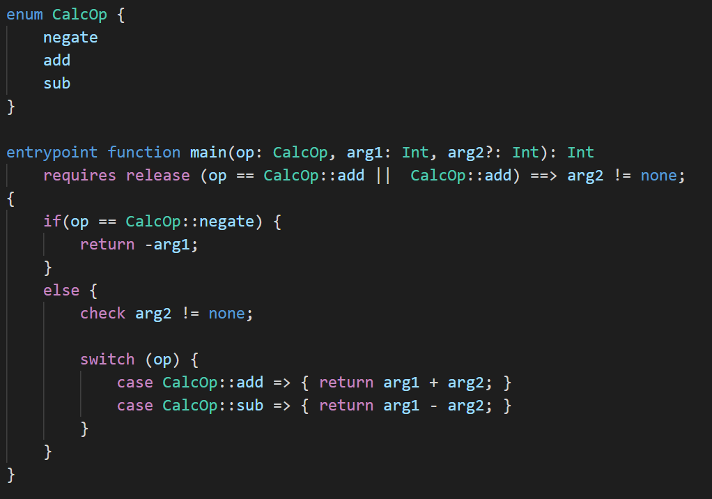Bosque programming language code sample
